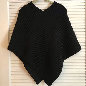Black Cable Poncho